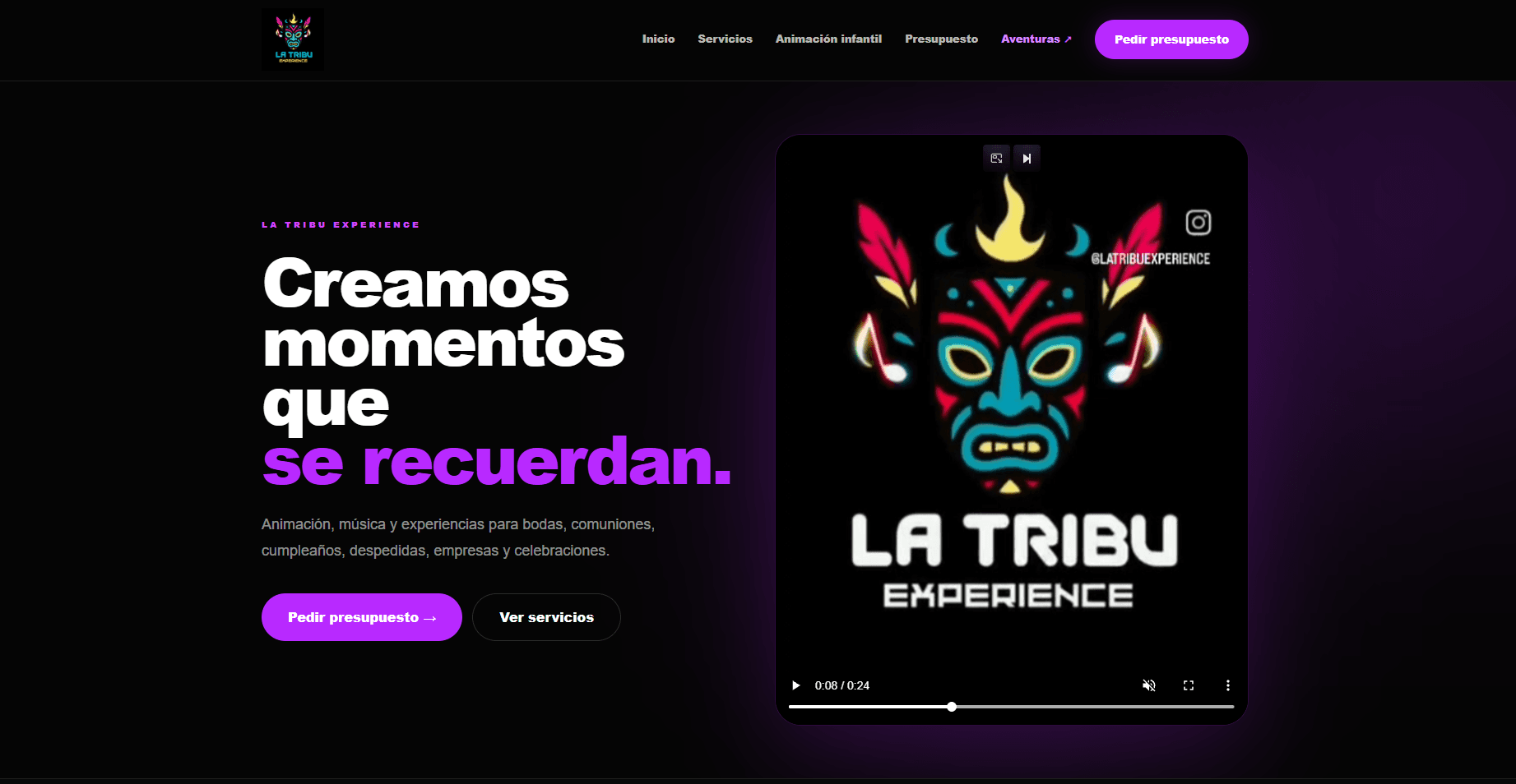 Web de La Tribu Experience